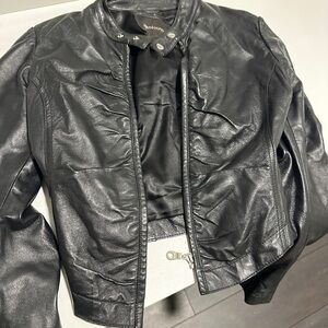 Mendocino Black Faux Leather Jacket